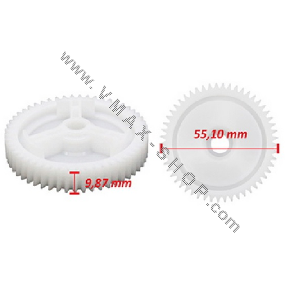 VSVR-6038 Ролка моторче 55.30  мм за стъклоподемник на Mazda 3 5 6