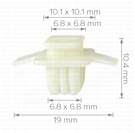 KKD-1083 Щипка крепеж подкалник лайстни странични прагове за Honda Accord Civic CR-V