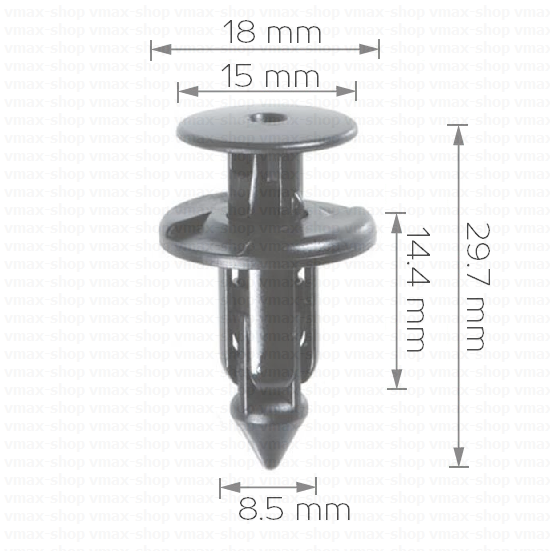 KKD-1211 Щипка за прагове облицовки арки капаци прагове и калници на Toyota Camry Solara Venza Rav 4