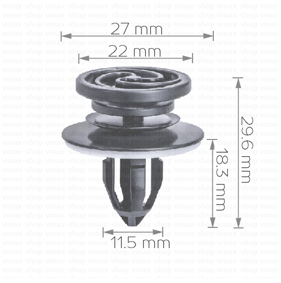KKD-1272 Щипка тапицерия за кора на предни и задни врати за Seat Exeo