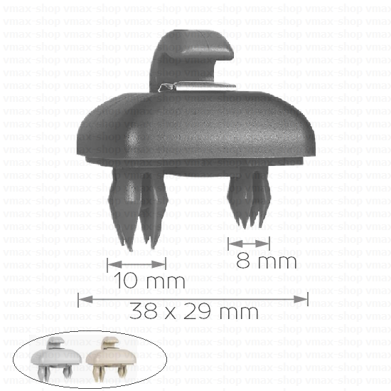KKD-1339 Щипка сенник за Seat Exeo черна бежова сива
