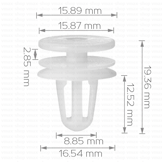 KKD-1420 Щипка крепеж кора за врата и лайстни за Peugeot 206 306 307