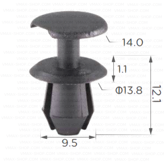 KKD-1523 Тапицерска щипка багажник броня VW
