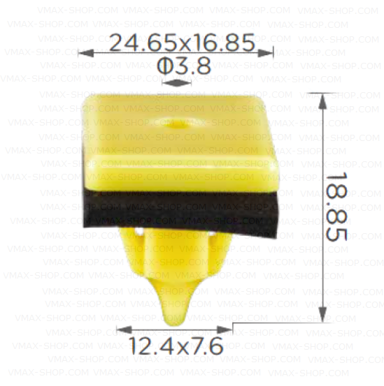 KKD-1561 Монтажна щипка за лайстни праговете на вратите Kia