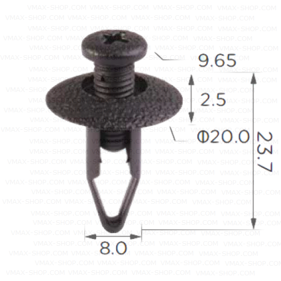 KKD-1593 Щипка капаци вежди калници броня Nissan