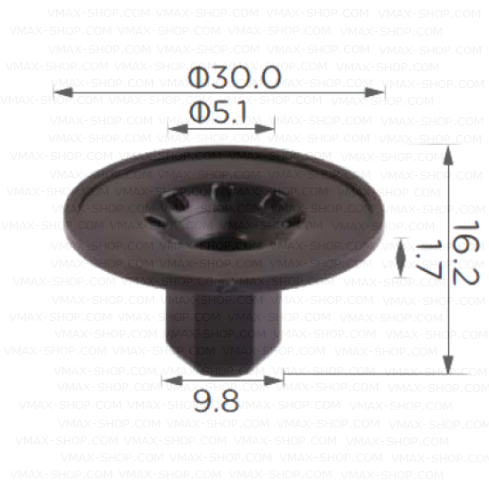 KKD-1635 Гайка държач подкалници кора под двигател VW