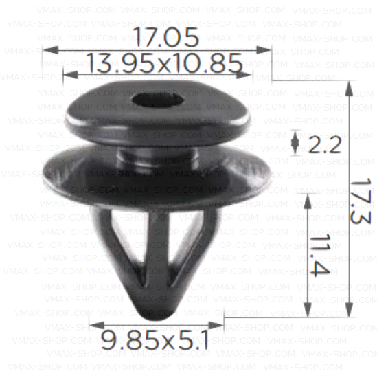 KKD-1662 Щипка външен праг вежди калници Subaru.