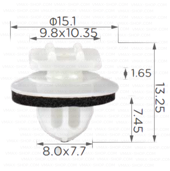 KKD-1692 Щипка декоративни задни лайстни Toyota