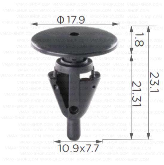 KKD-1699 Щипка долни прагове лайстни подкалници вежди Toyota