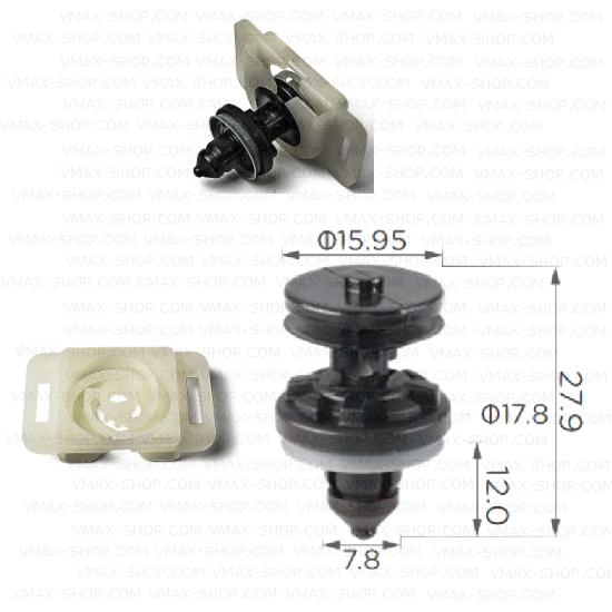 KKD-1721 Щипка комплект панели врати и тапицерия Ford