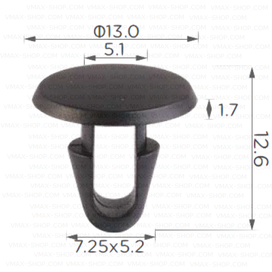 KKD-1733 Щипка долни лайстни врата праг Volvo