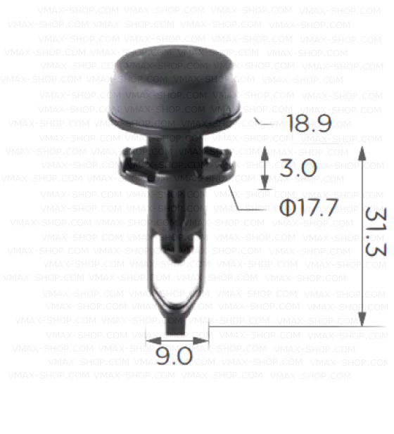 KKD-1771 Щипка радиаторна решетка Toyota
