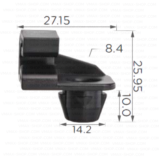 KKD-1919 Щипка държач рейка капак Peugeot